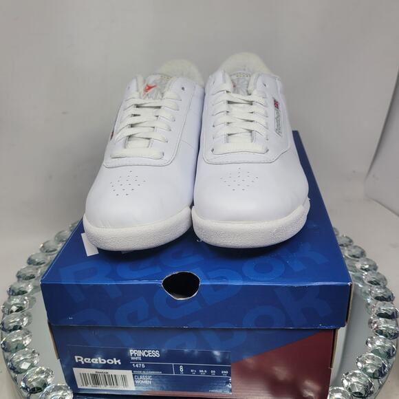 Reebok Princess White 1475 Comfort Walking Shoes Sneakers Womens 8 Classic NEW - Picture 3 of 11